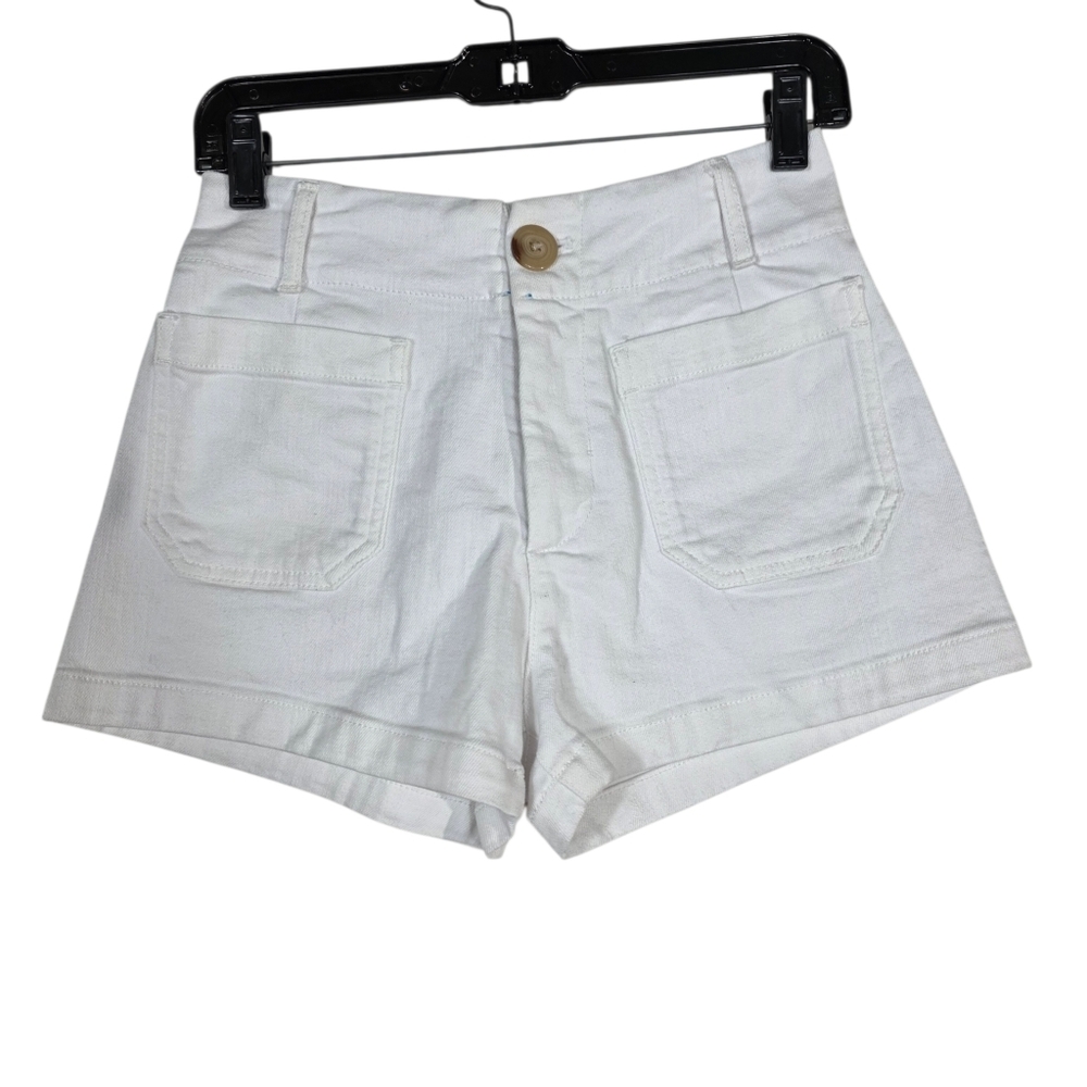 Anthropologie Maeve The Colette  High Waist White Shorts